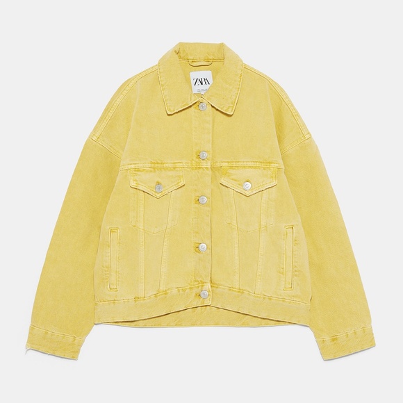 zara yellow jean jacket